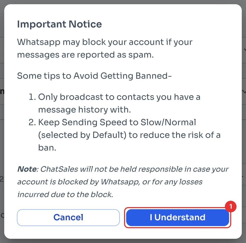 Important Notice about bans with the I Understand button