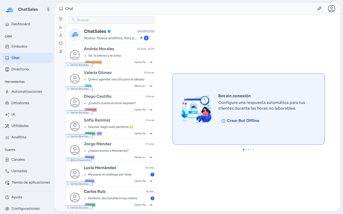Shared inbox — ChatSales