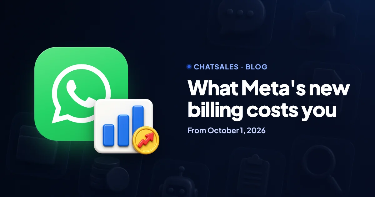 WhatsApp's new billing from October 1, 2026: what it costs your business and how to pay less