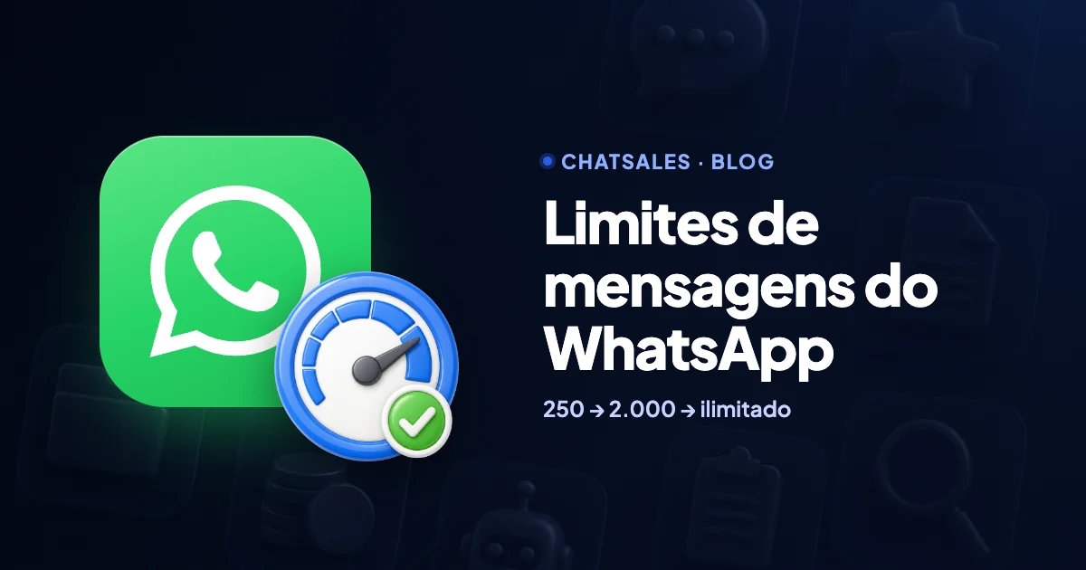 Limites de mensagens do WhatsApp em 2026: 250, 2.000, 10.000 e como subir de nível