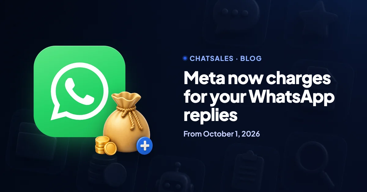 Meta now charges for your WhatsApp replies: what changes on October 1, 2026