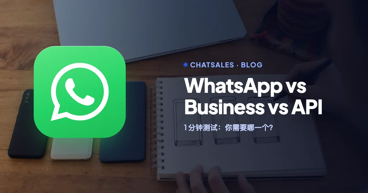WhatsApp vs WhatsApp Business vs WhatsApp API：区别在哪，做个测试看你的生意需要哪一个