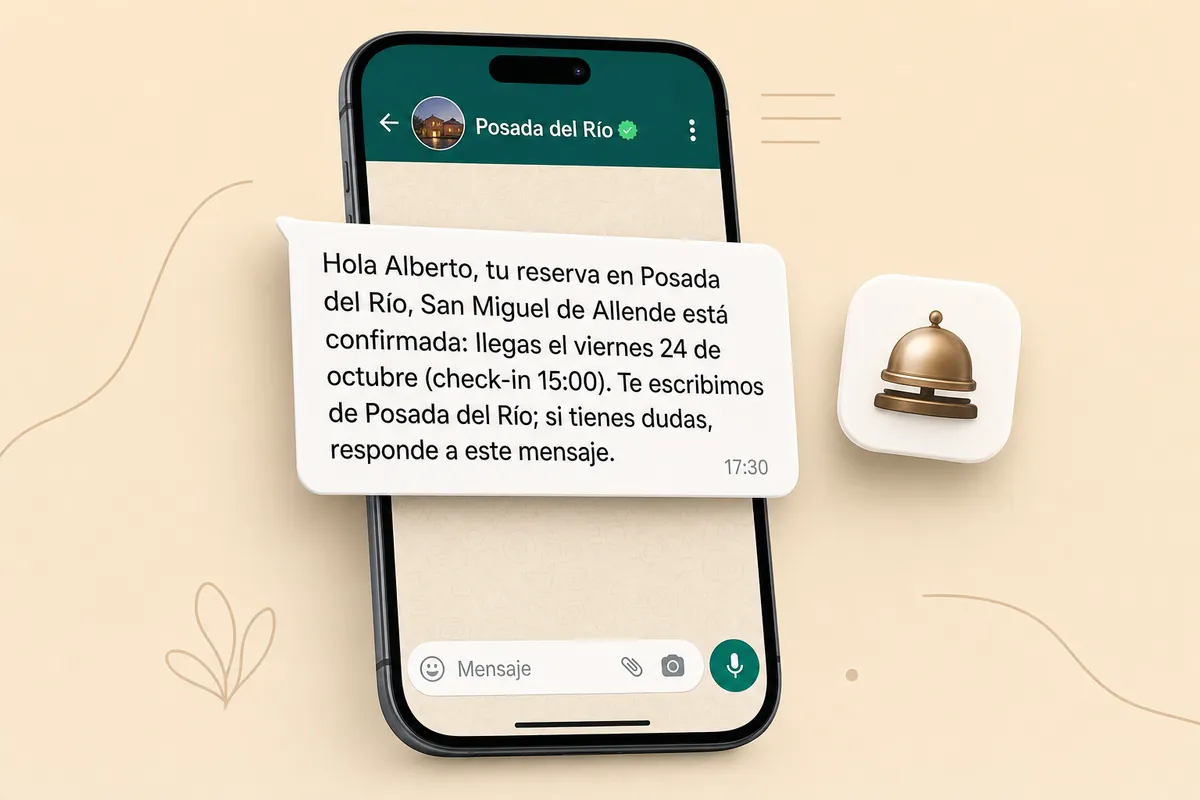 Cloudbeds WhatsApp message sent with ChatSales: Inns and B&Bs