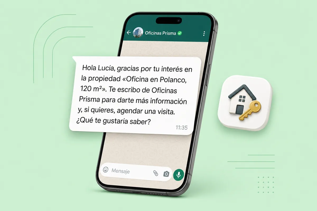 EasyBroker WhatsApp message sent with ChatSales: Commercial property
